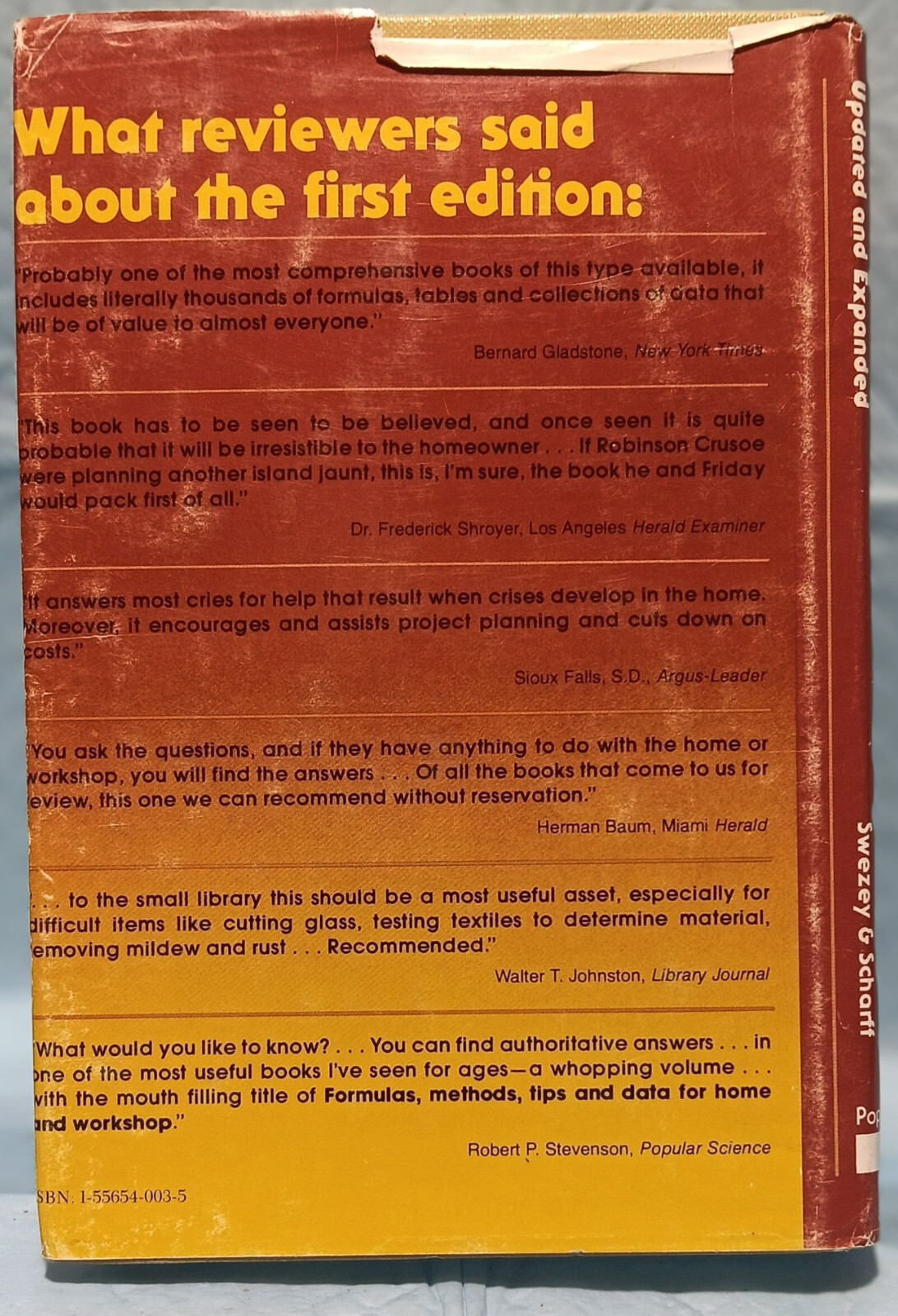 Formulas Methods Tips & Data for Home and Workshop HC Robert Scharff 1979