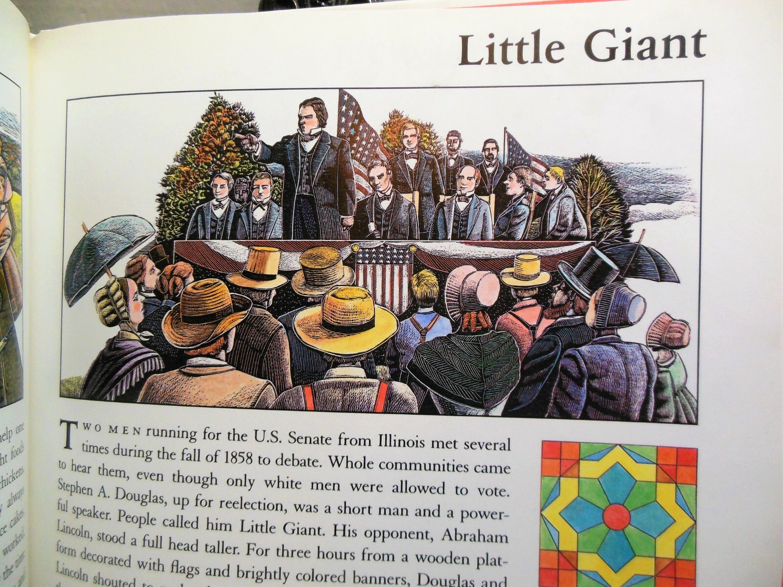 THE SEASONS SEWN Kids Book Quilt Blocks in US History Pioneers Slaves Seasons HB