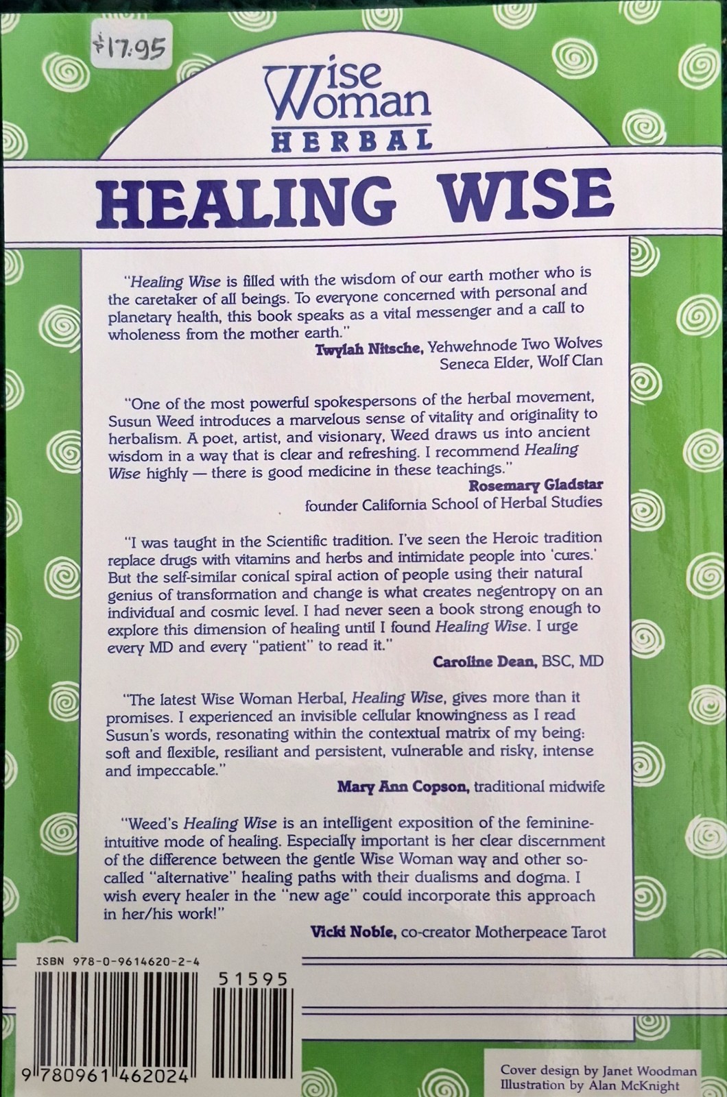 Healing Wise (Susun S. Weed) Hardcover Herbal Medicine, Women’s Health