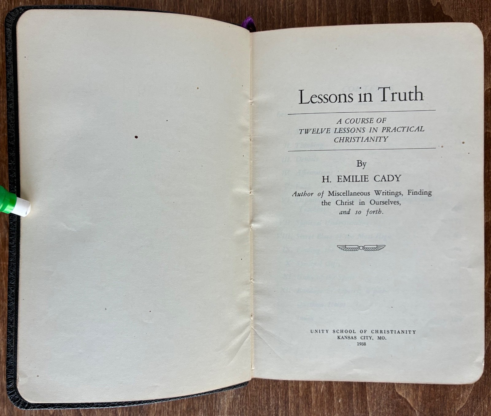 Lessons In Truth, H. Emilie Cady 1938 Christianity (W. D. Gann Reading List) HC