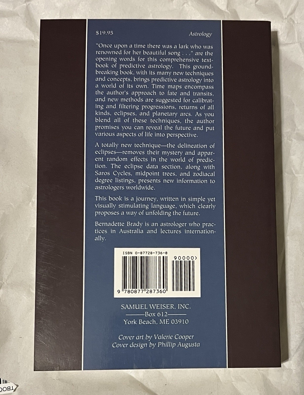 1992 The Eagle And Lark Textbook Of Predictive Astrology Bernadette Brady