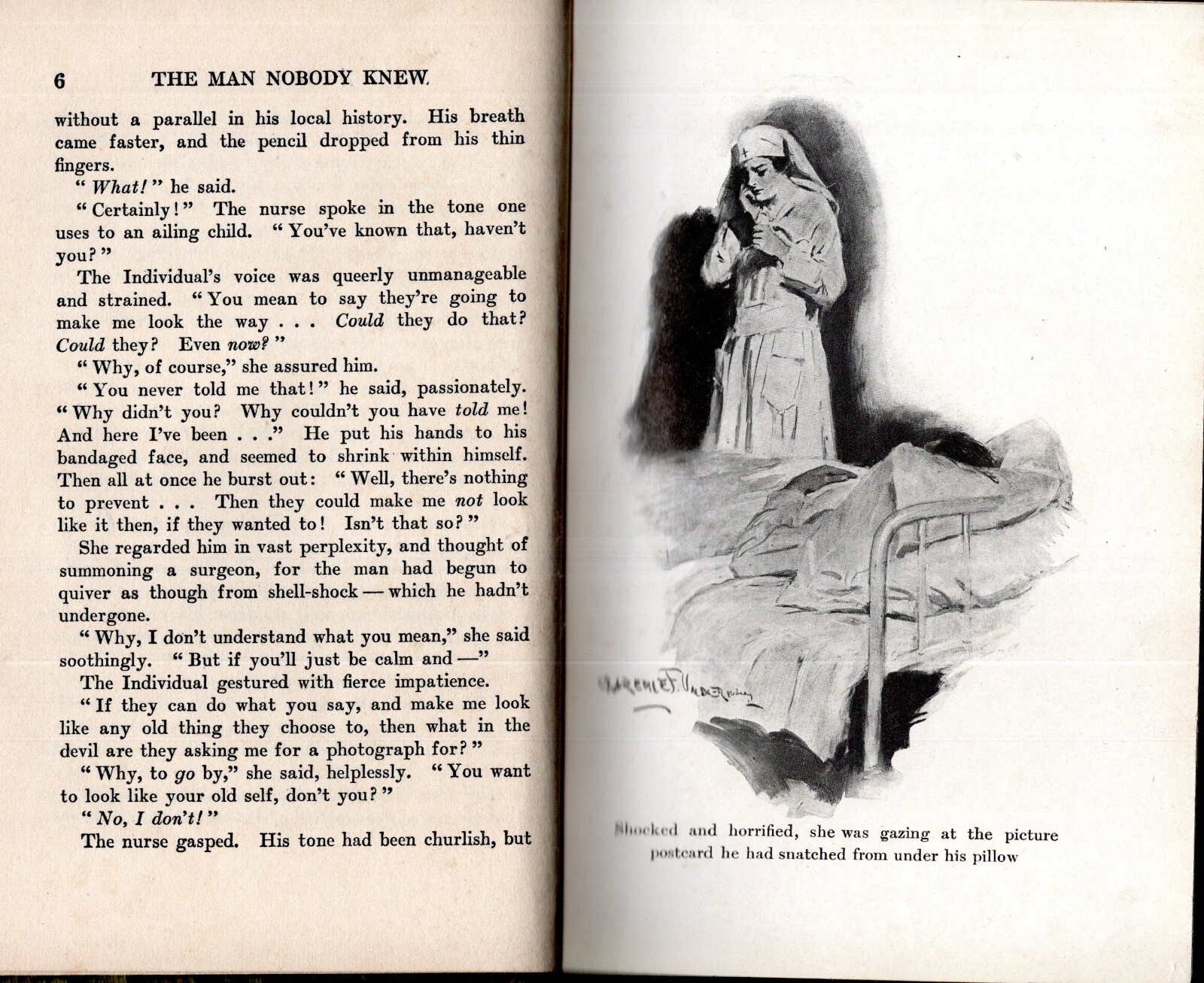 The MAN That NOBODY KNEW 1919 Hardcover Post-WWI 315 pages HOLSWORTHY HALL