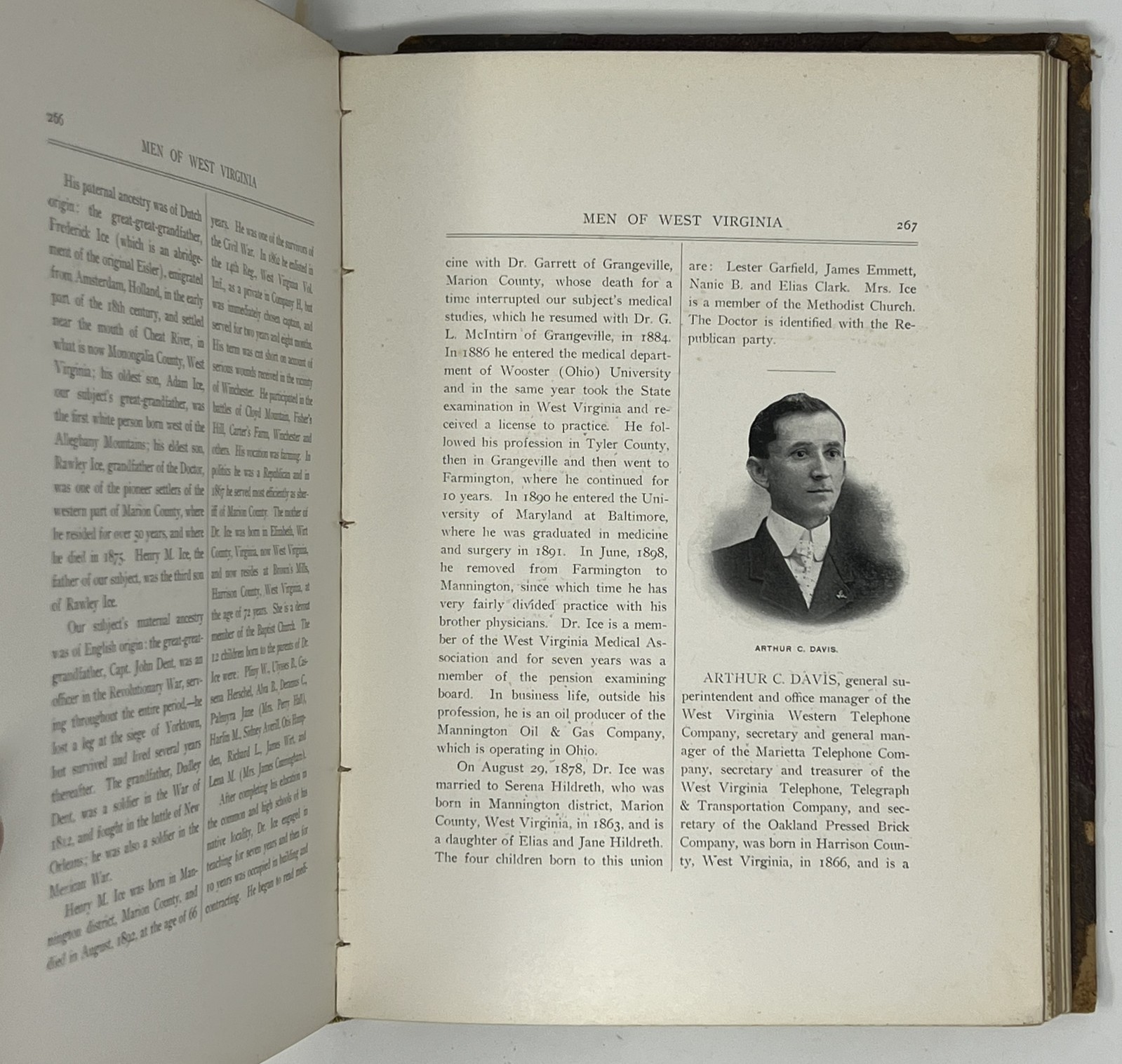 VTG Men of West Virginia: Vol. I – 1903 Leather HC Pub. by Biographical Pub. Co.