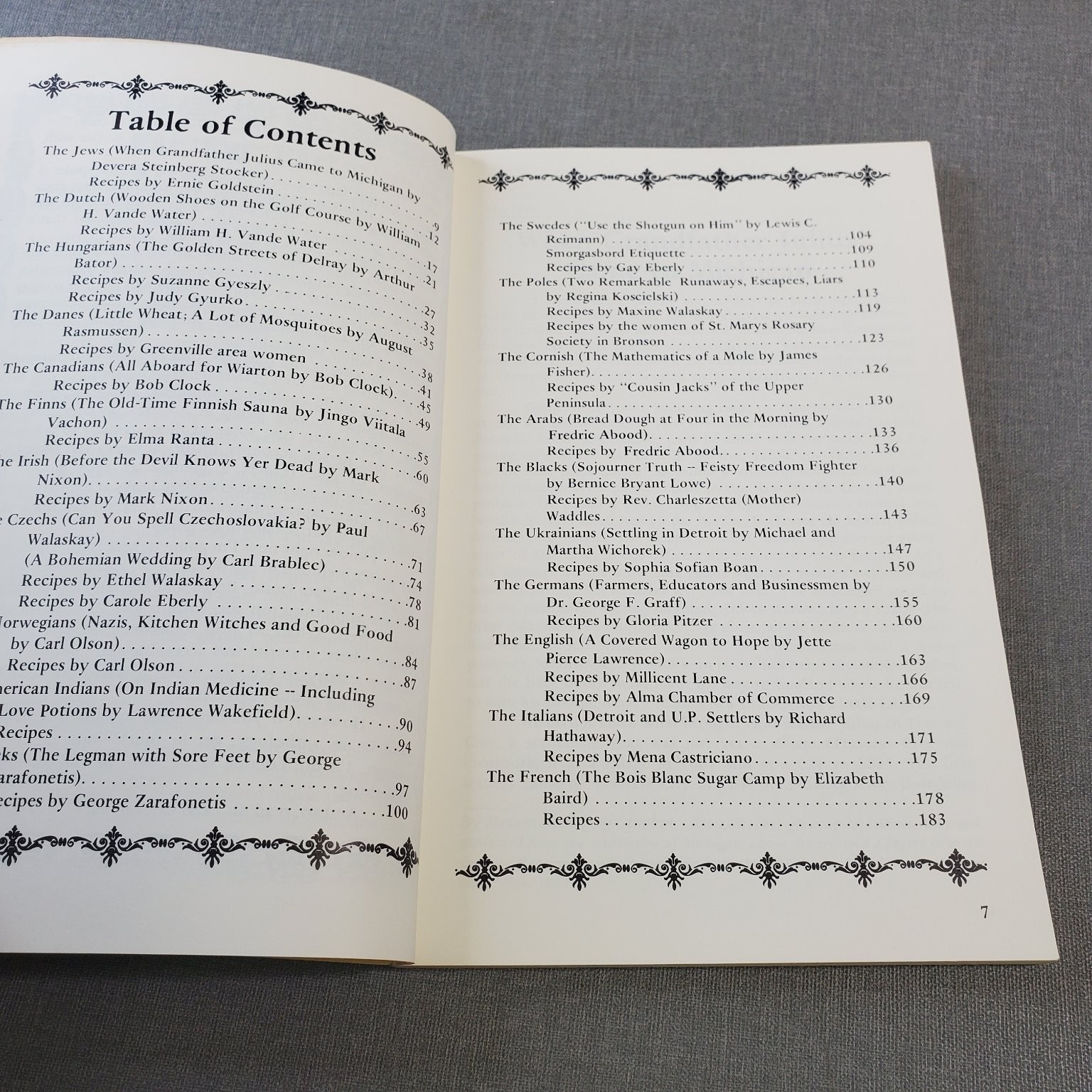 Our Michigan Ethnic Tales & Recipes Carole Eberly 1976 Michigan Cookbook