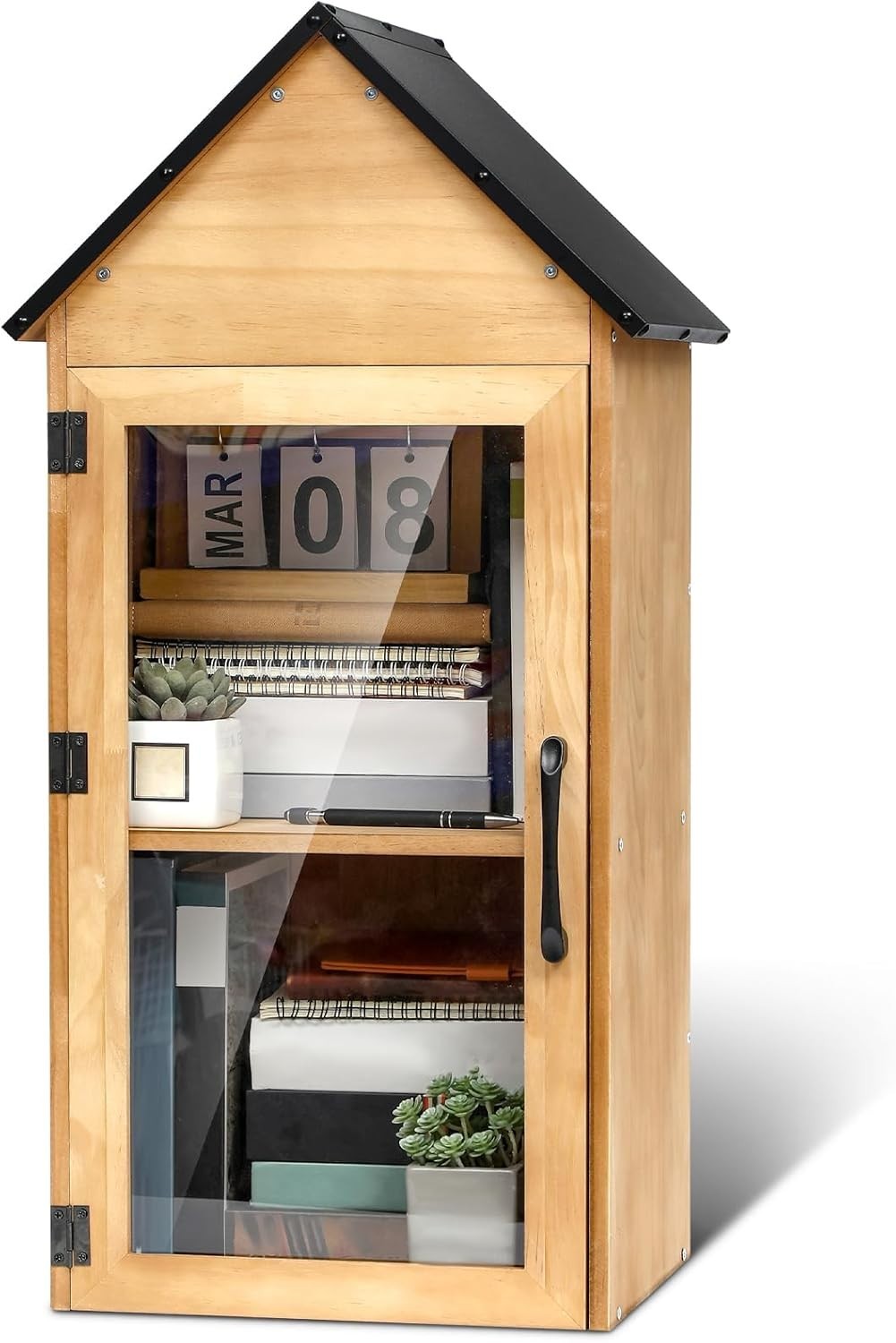 Outdoor Little Library Box – 2-Tier Community Book Exchange & Decor