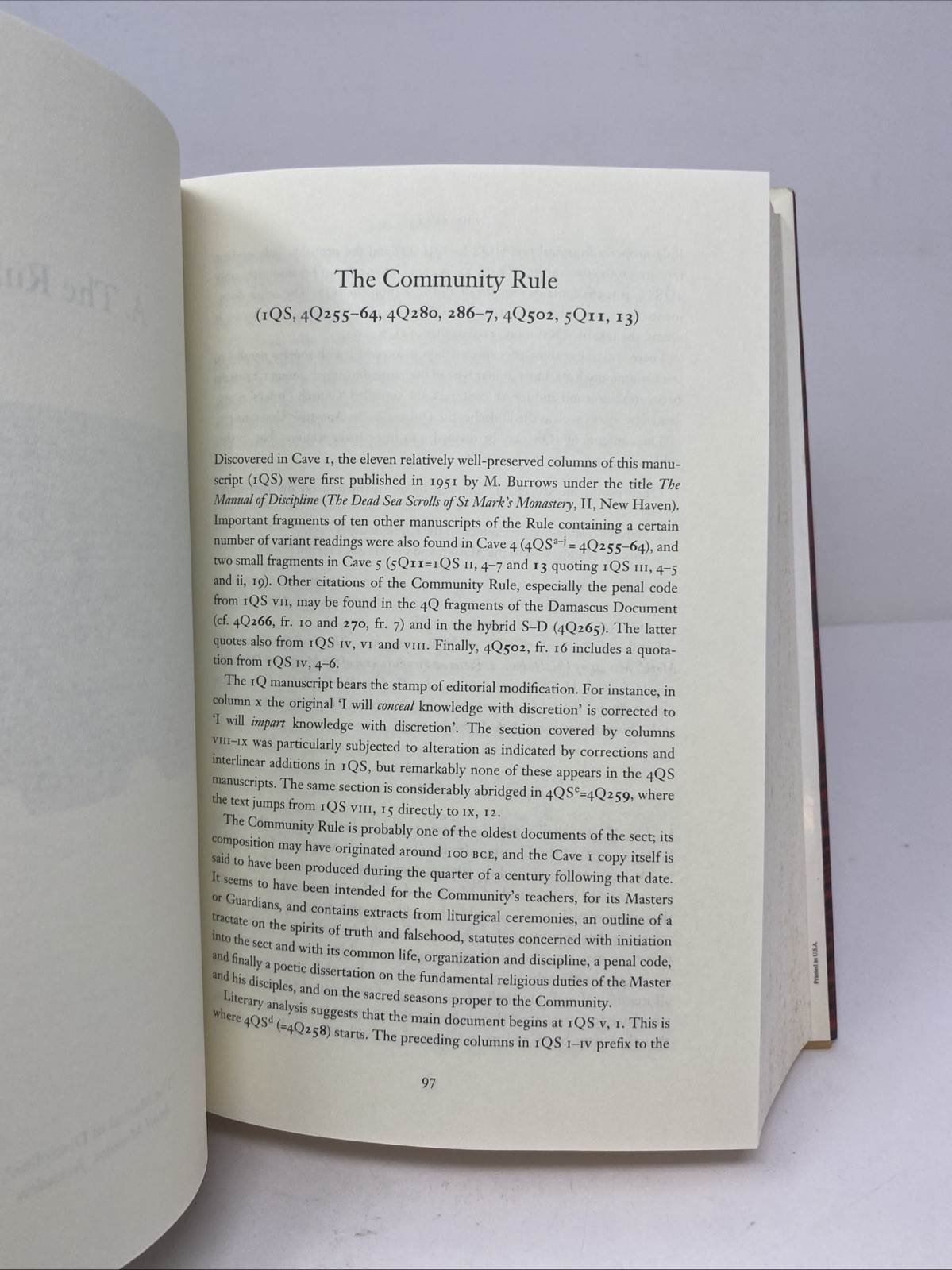 Dead Sea Scrolls English Vermes HC 1997 Unmarked Pages Foxing Edges