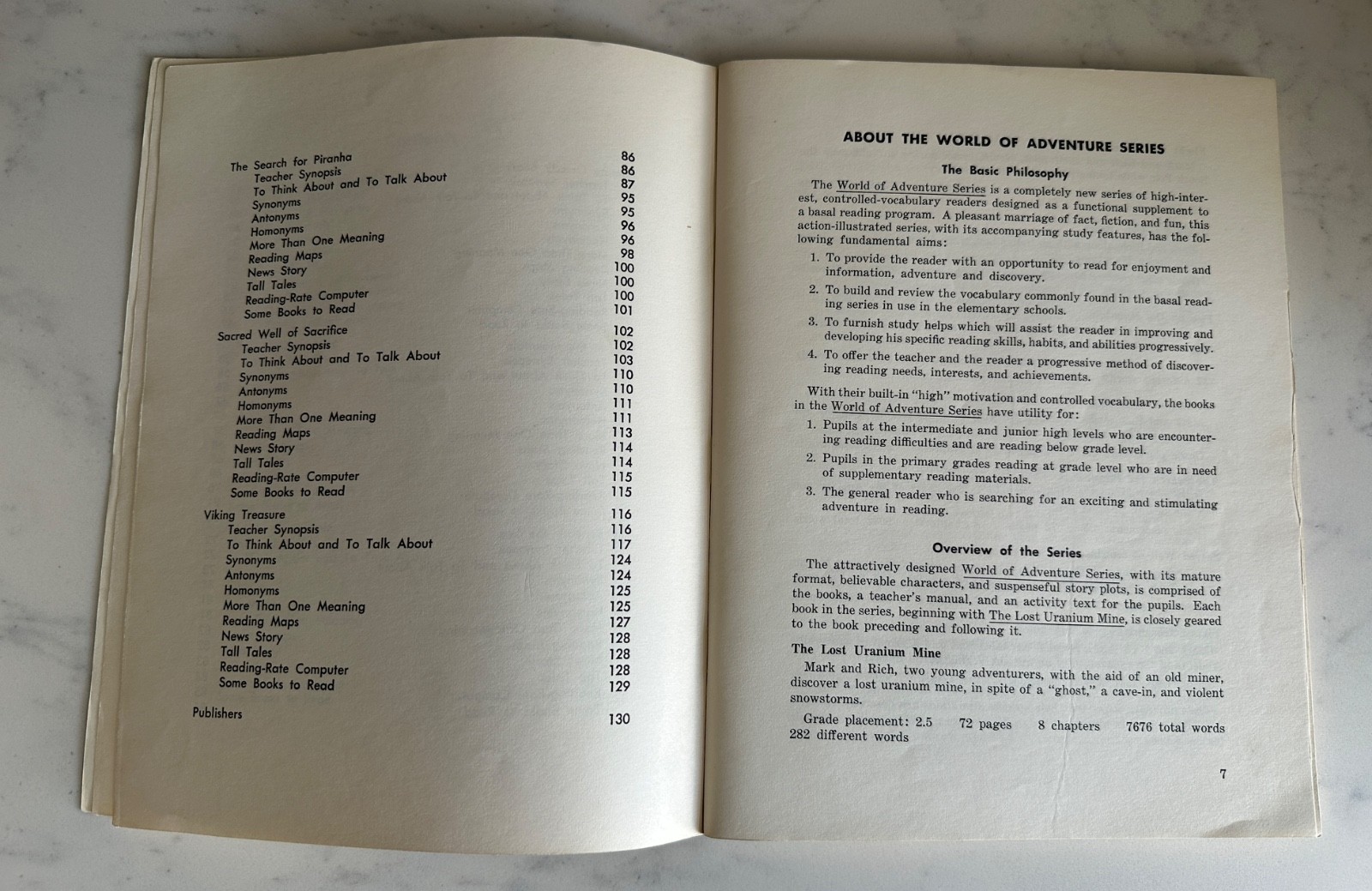 Vintage 1965 Teacher’s Guide World of Adventure Series ~ Benefic Press