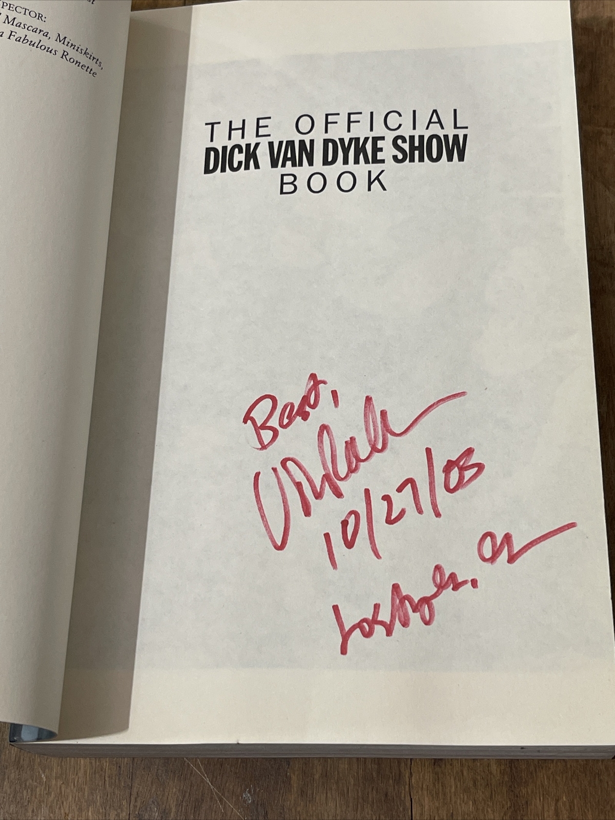 Signed TheOfficial Dick Van Dyke Show Book: The Definitive History and Ultimate