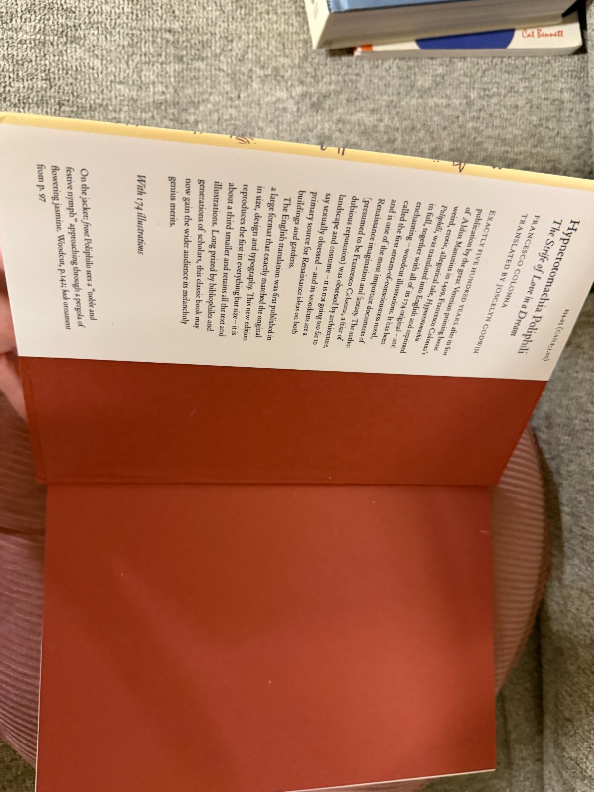 Hypnerotomachia Poliphili: The Strife of Love in a Dream HC Dust Jacket