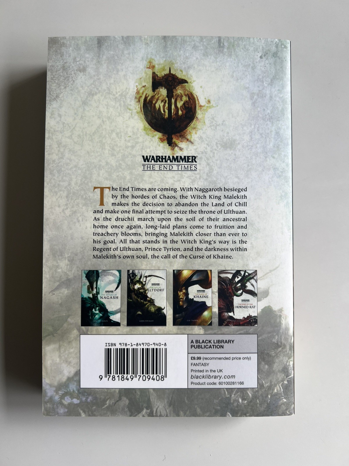 Warhammer The End Times The Curse of Khaine Paperback Gav Thorpe Black Library