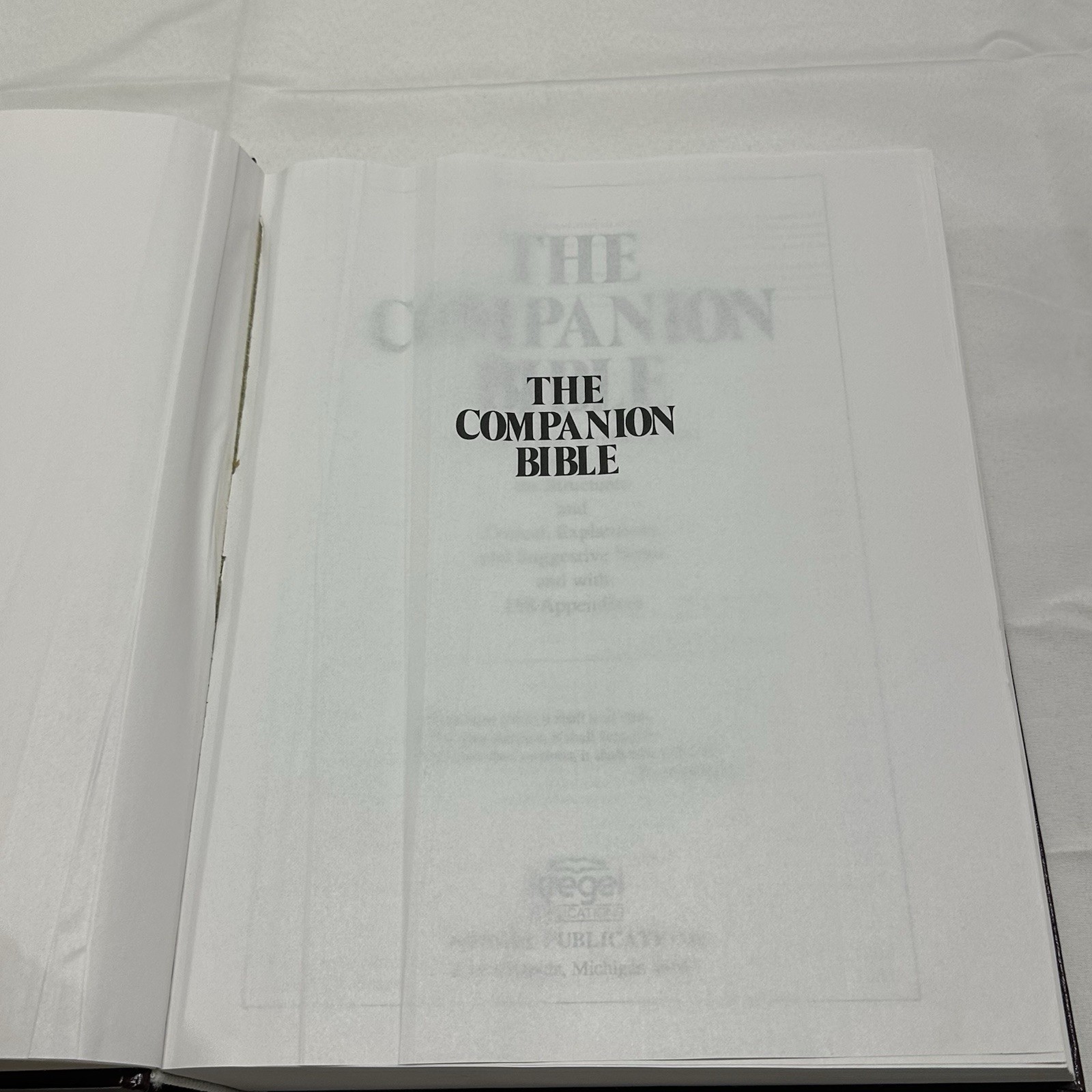 The Companion Bible Enlarged Type Edition KJV Hardcover KJV