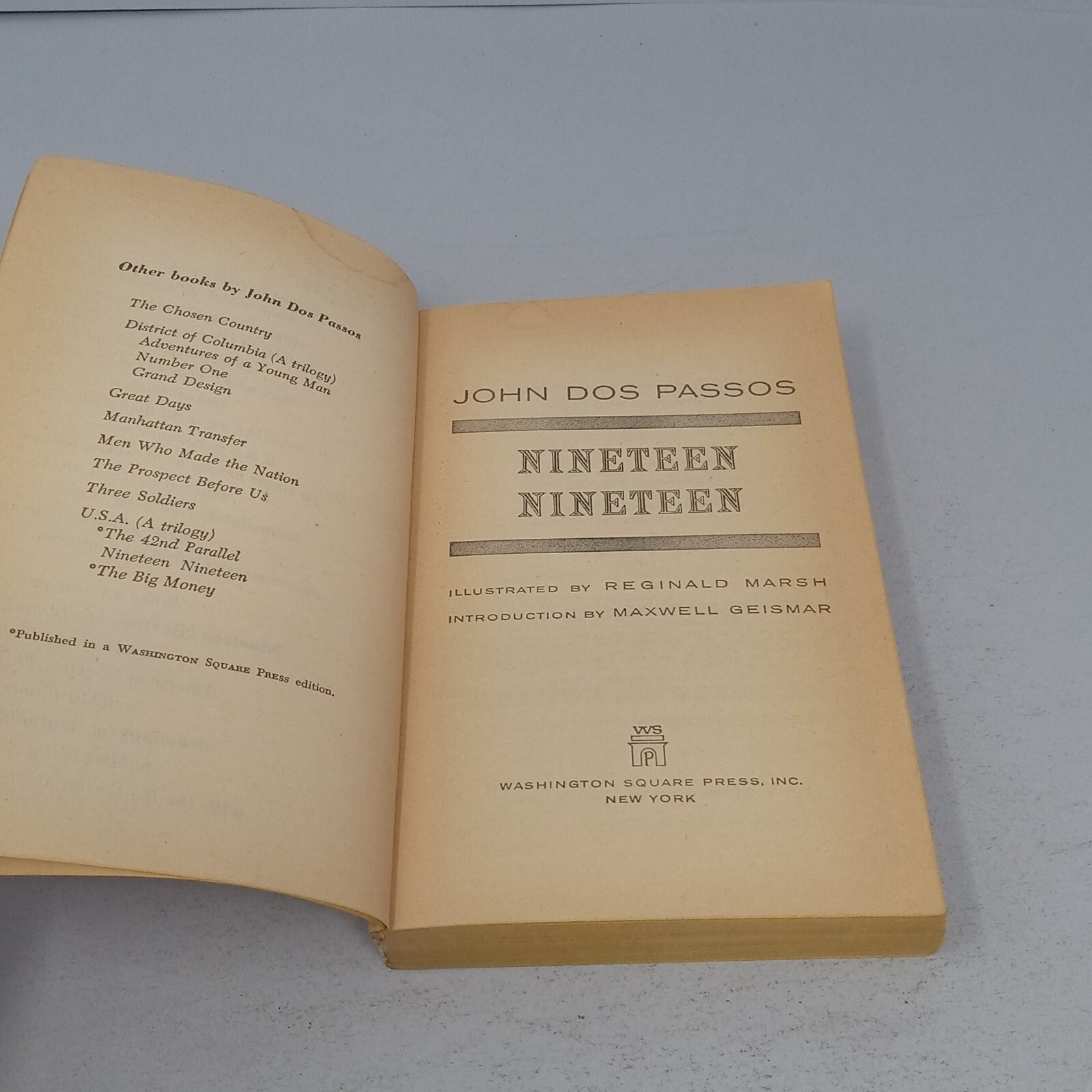 1919: Washington Square Press 1961 Paperback by John Dos Passos