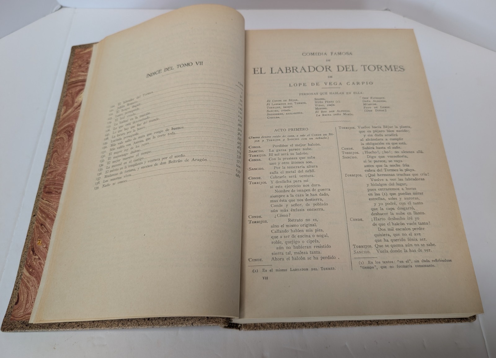 LOPE DE VEGA Obras Dramaticas 13 Leather Bound Volumes 1916-1920 GORGEOUS SET!