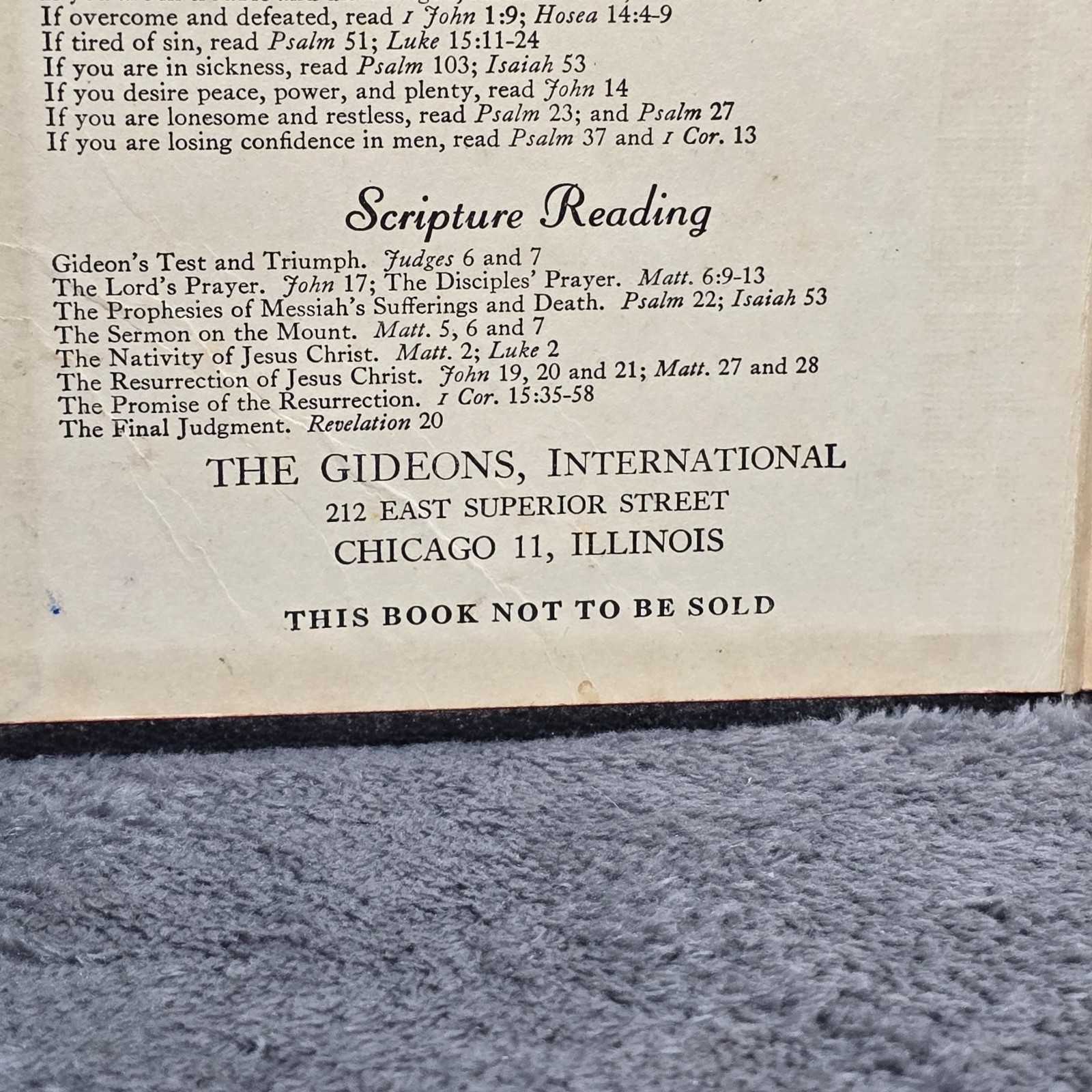 1954 Gideon Holy Bible Authorized King James Version KJV National Bible Press