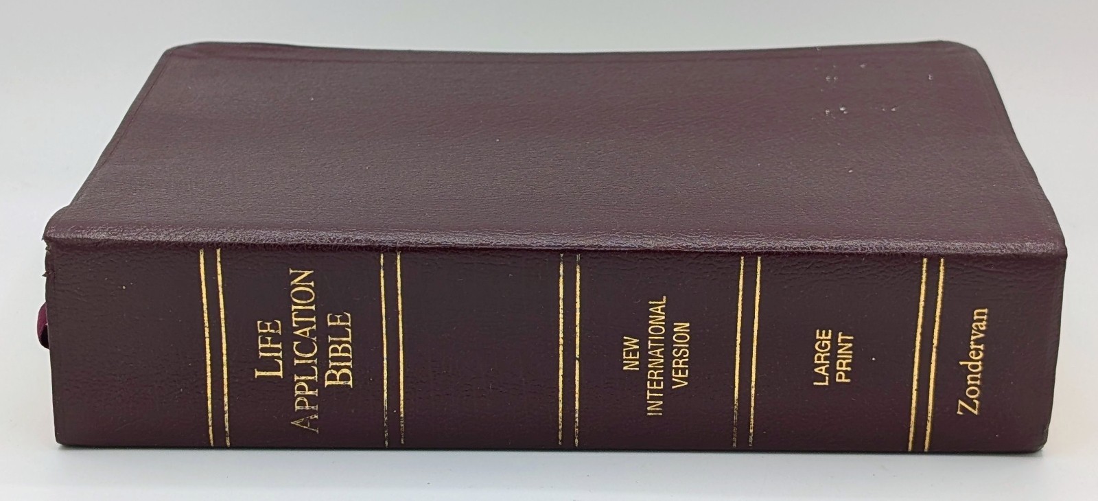 NIV Life Application Study Bible Large Print Burgundy Bonded Leather