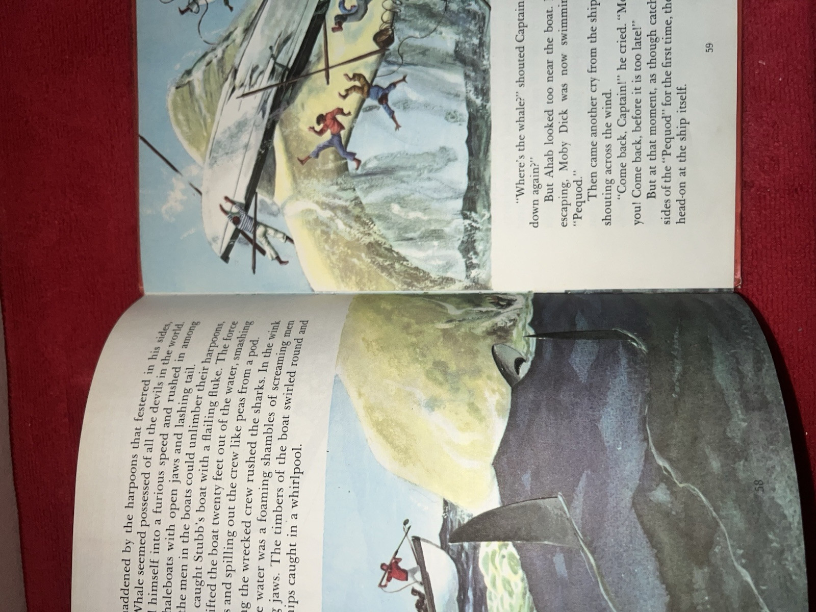Herman Melville’s MOBY DICK 1956 Grosset & Dunlap Hardcover Illustrated🌟Rare