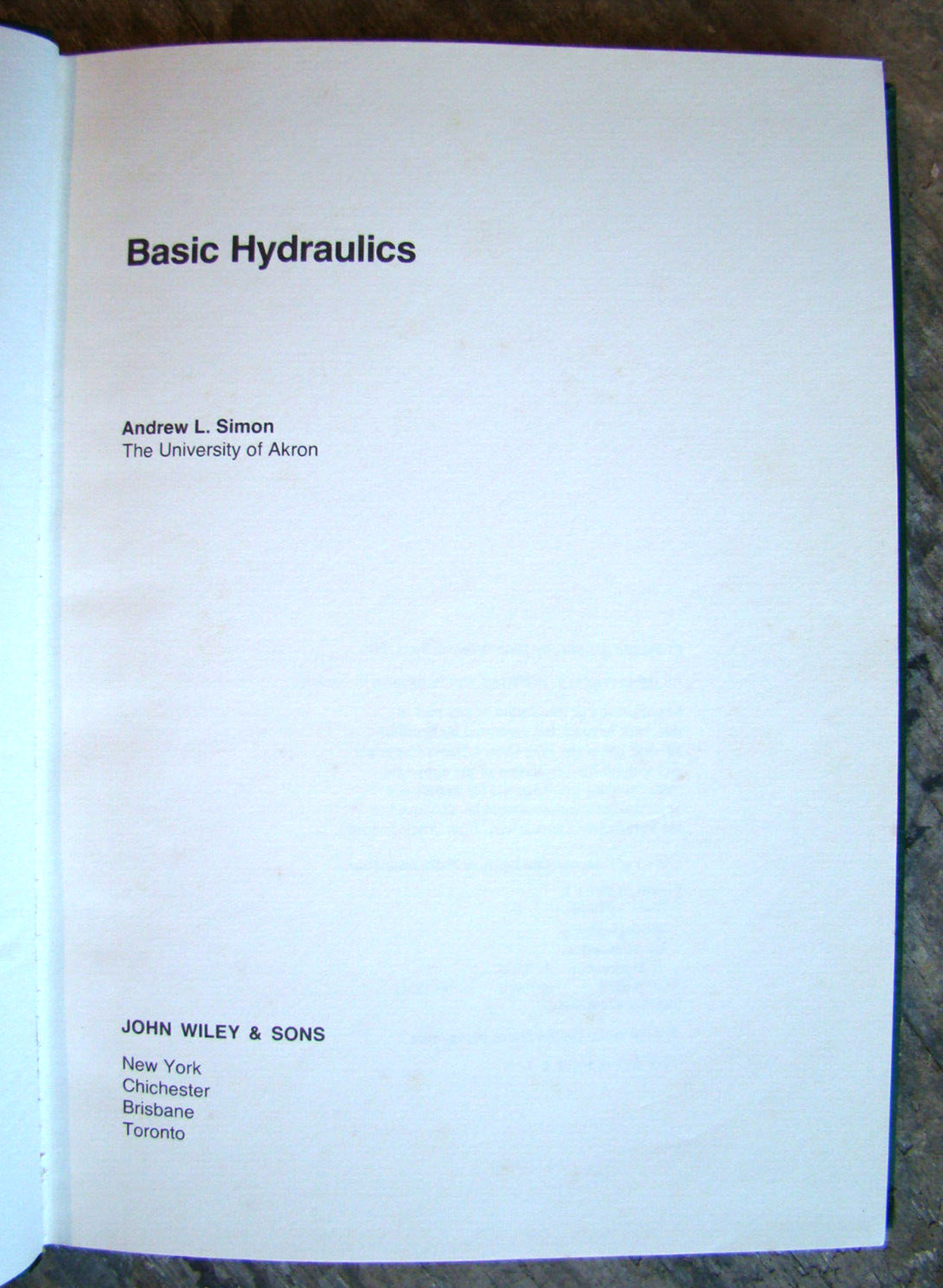 Basic Hydraulics ~1981 HC~ Simon Fluid Water Engineering HYdrostatic Pipes 💧