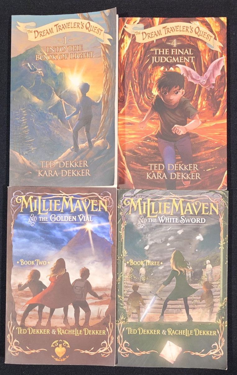 Mixed Lot of 4 Ted Dekker PB Books – The Dream Traveler’s Quest & Millie Maven