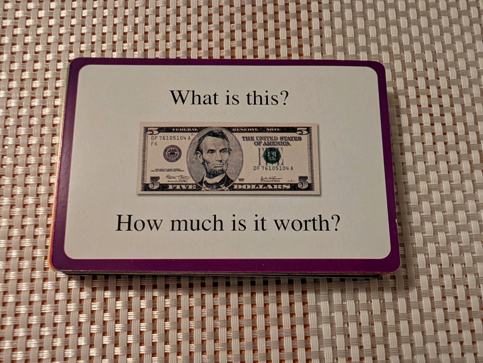 First Grade MONEY FLASH CARDS Kids 36 Cards ~ Grade 1 Learning NEW