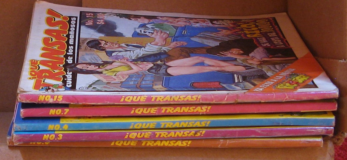 QUE TRANSAS! – set de 5 novelas ilustradas, vintage Mexican pulp fiction