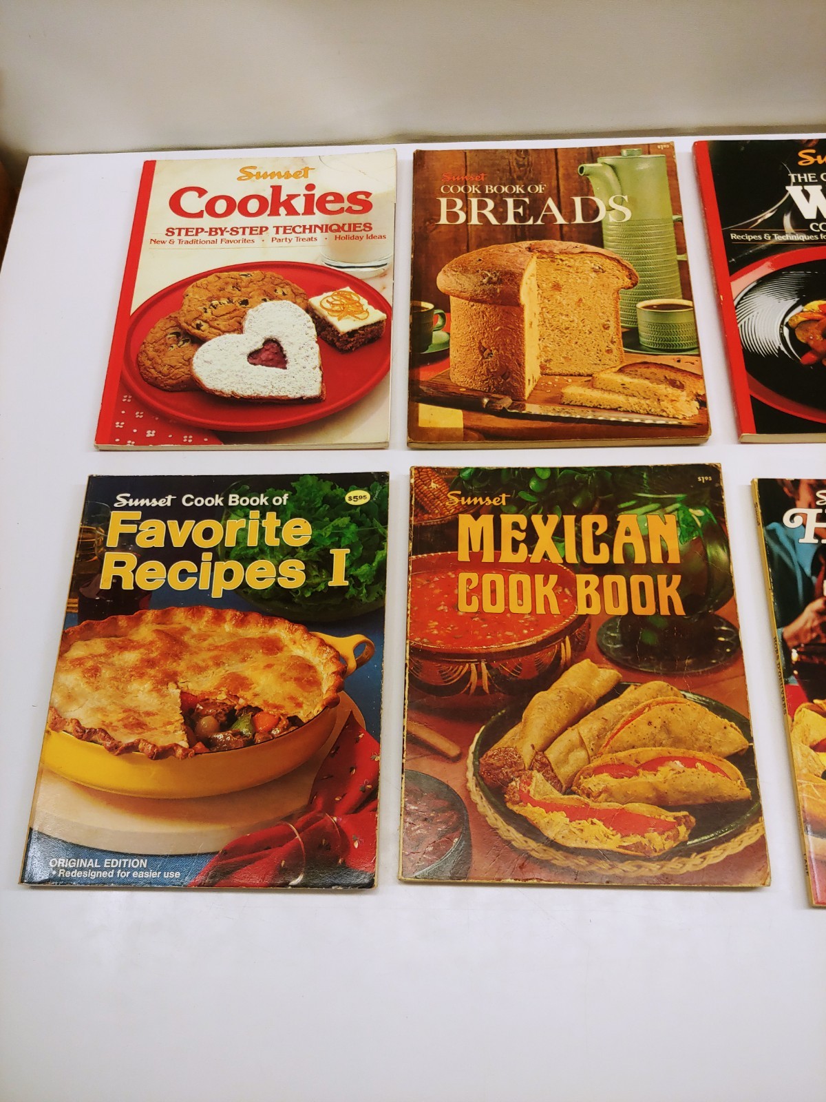 11x SUNSET Magazine COOKBOOKS Vintage Recipes Cookies Wok Breads Seafood…