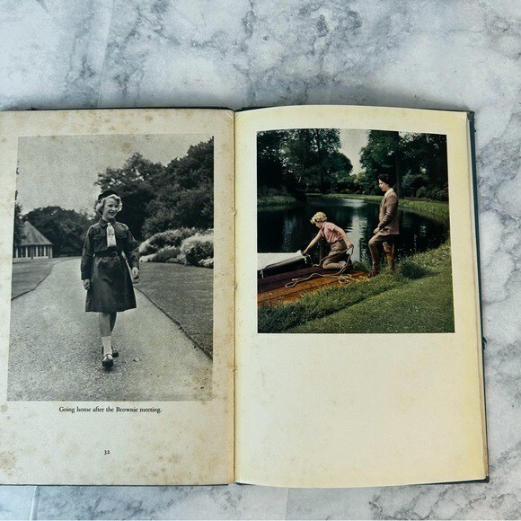 The Queen and Princess Anne Lisa Sheridan Vintage hdbk Blue book w pics