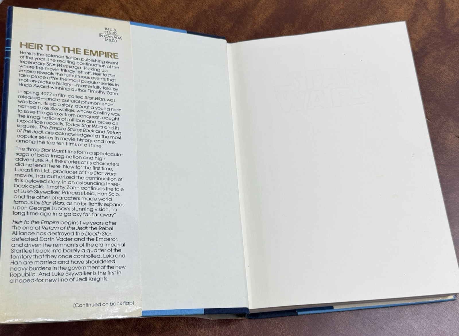 Star Wars: Heir To The Empire Hardcover 1991 Volume 1 Hugo Award Winner