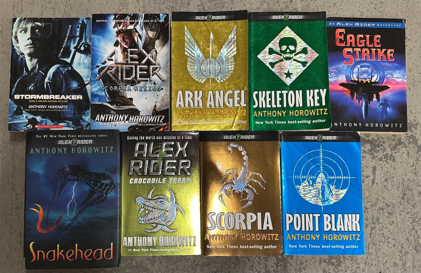 ALEX RIDER Series Set #1-9 Books Lot by Anthony Horowitz
