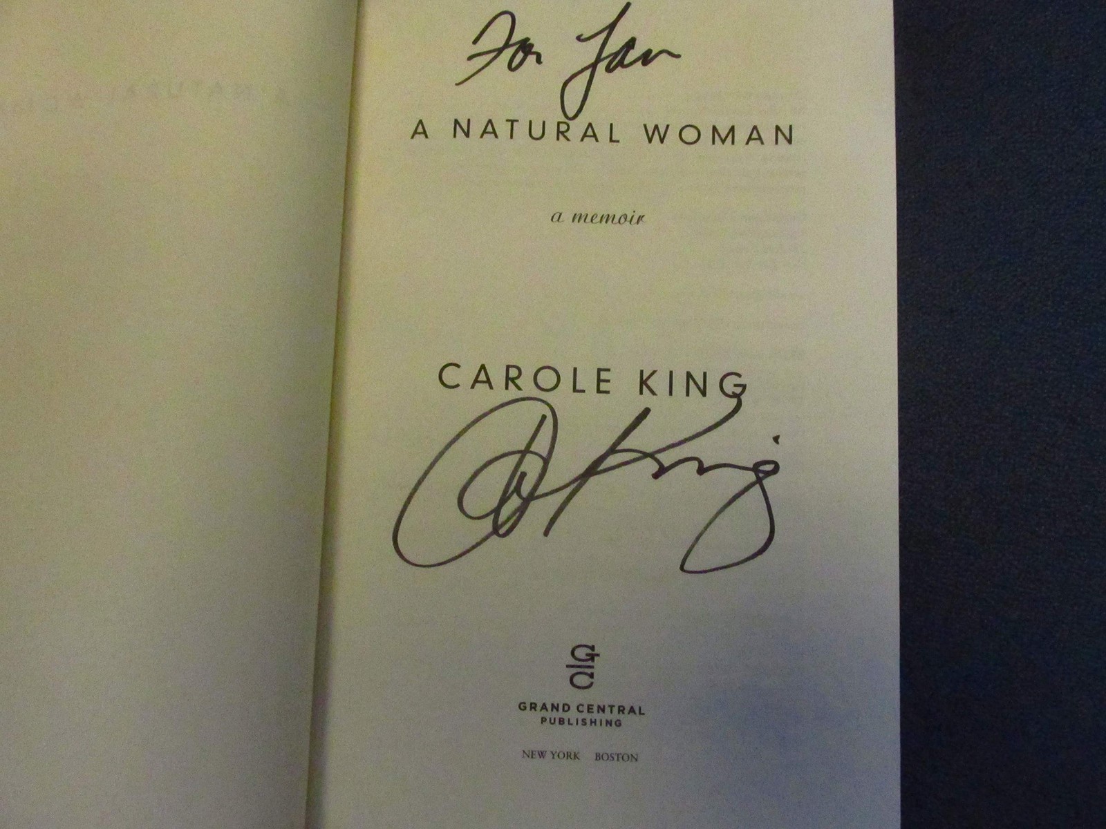 A Natural Woman: A Memoir – hardcover King, Carole