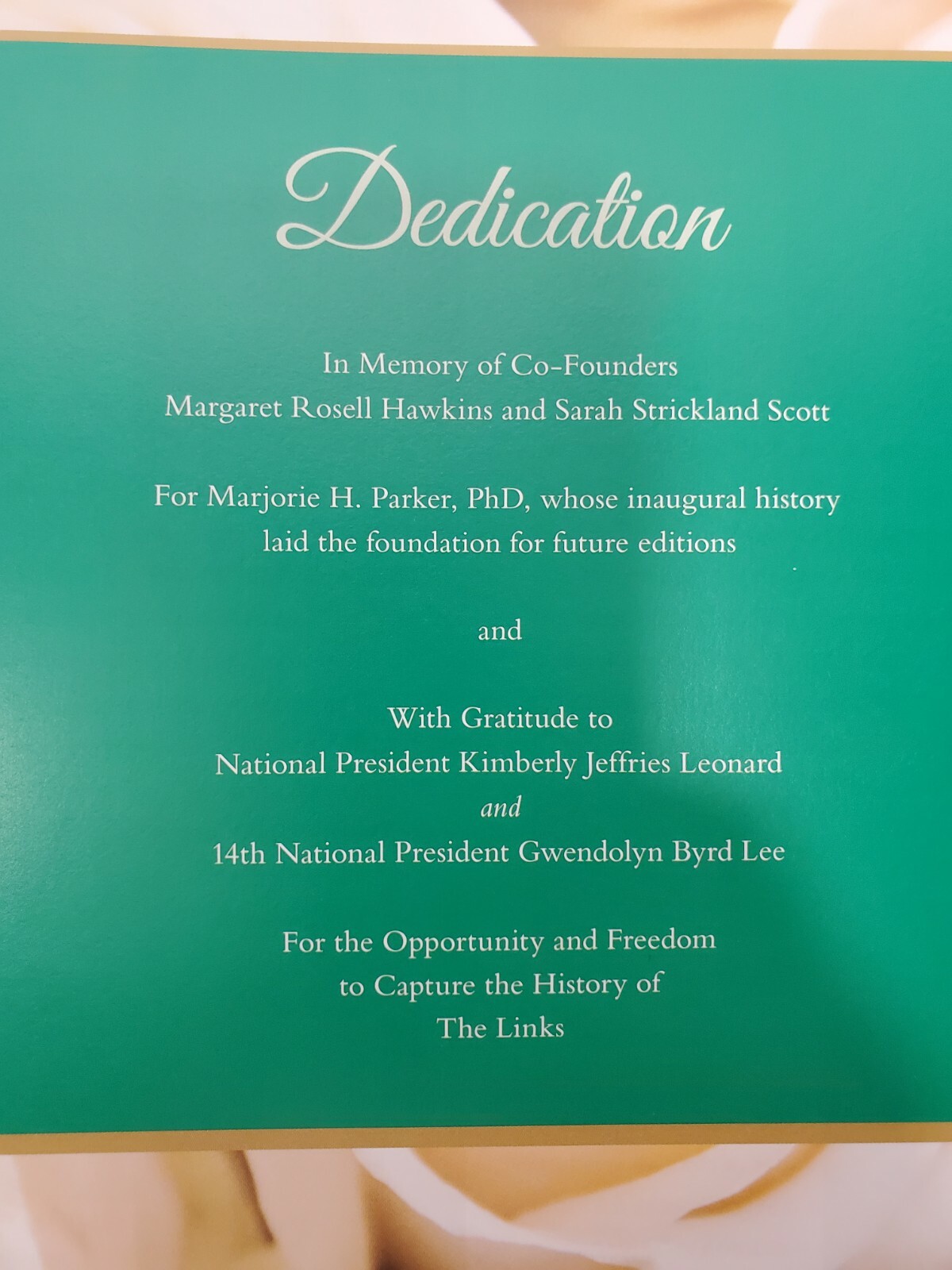 The Links, Inc. Transformational Links Book Earnestine Green McNealey, PhD 2019