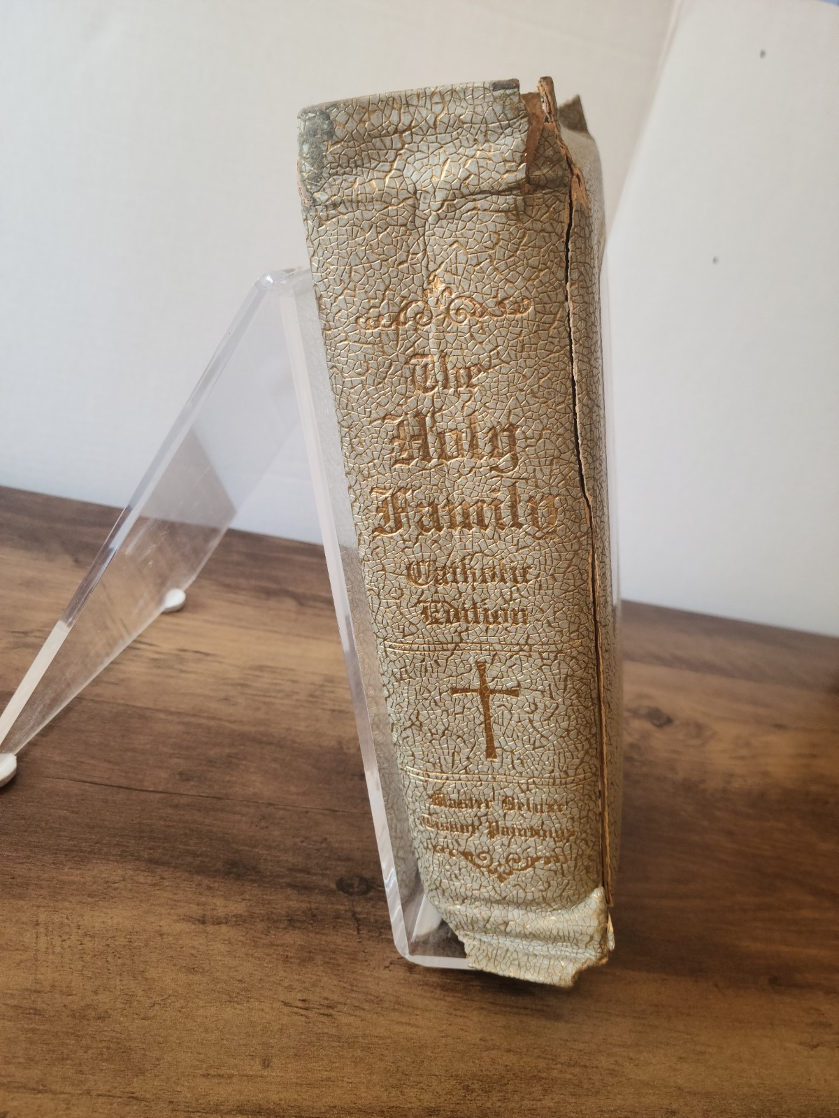 Vintage The Holy Family Catholic Bible, Oversized, 1958, Illustrated