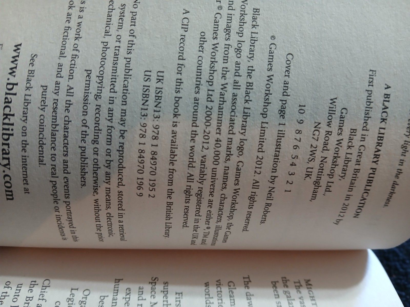 Black Library Horus Heresy Fear to Tread Mass