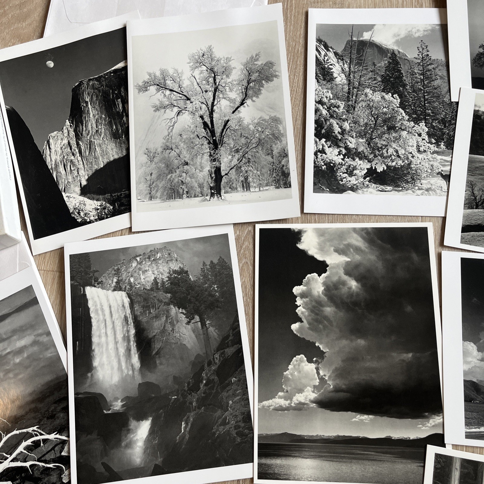 Vtg Ansel Adams Estate Lot 8p Book Collection Boxed Greeting Cards National Park