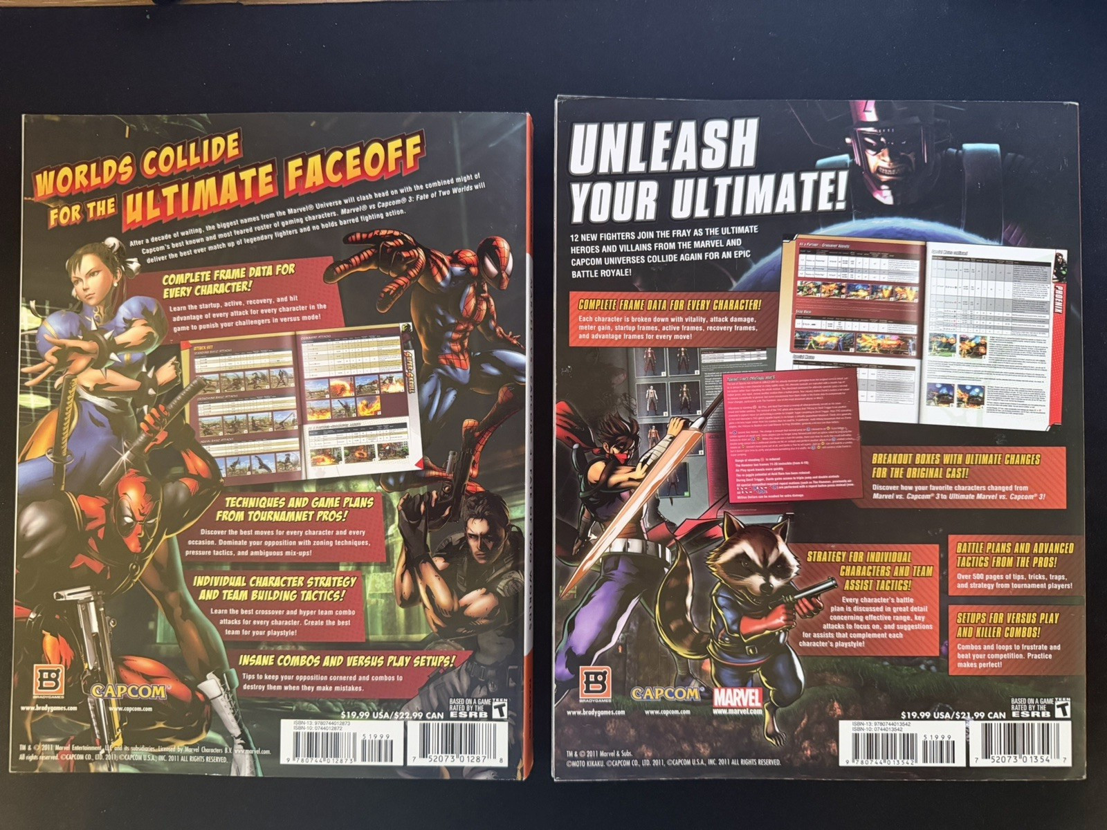 Fate / Ultimate Marvel Vs Capcom 3 Brady Strategy Guide Set of 2
