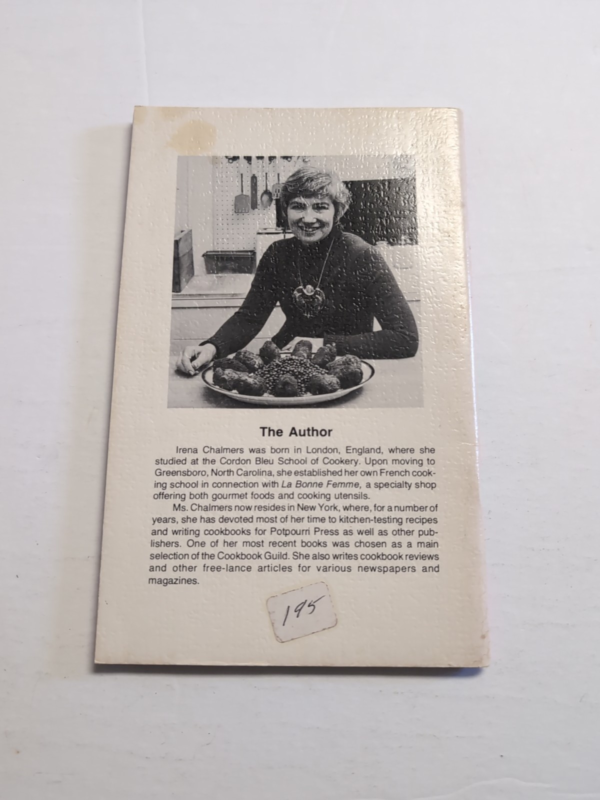 Ice Cream Irena Chalmers 1974 Potpourri Press HTF Vintage Cookbook