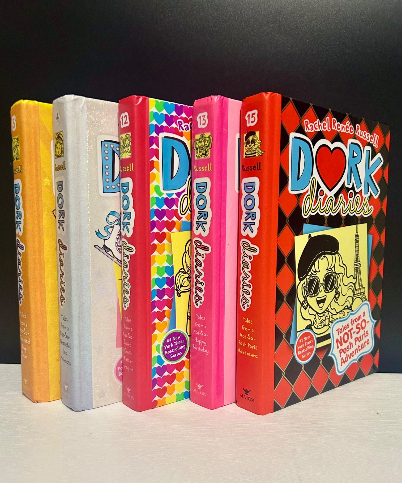 Lot of 5 – Dork Diaries 3, 4, 12, 13, 15 by Rachel Renee Russell