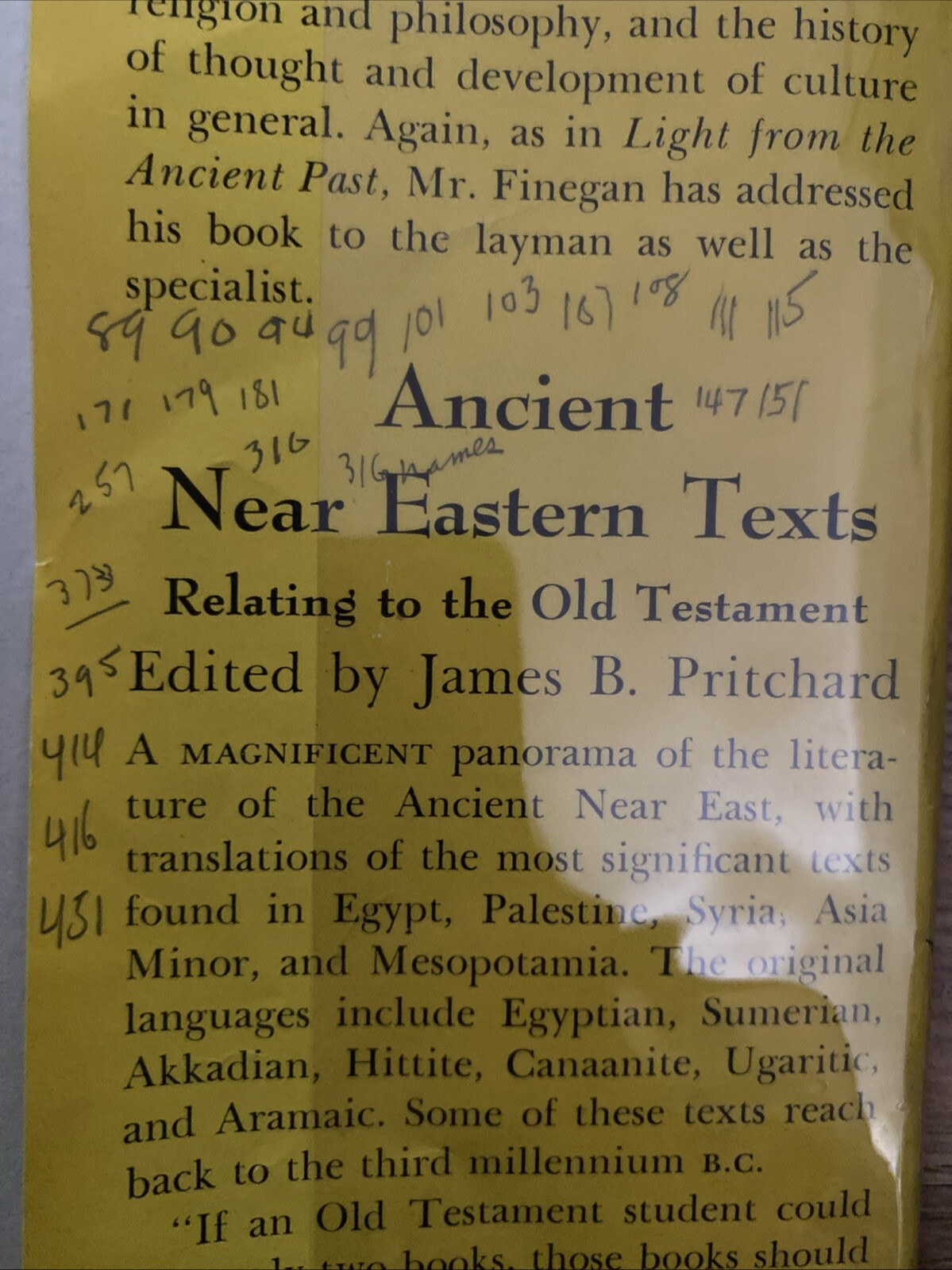 The Archeology Of World Religions by Jack Finegan – Pub: Princeton 1952 HC