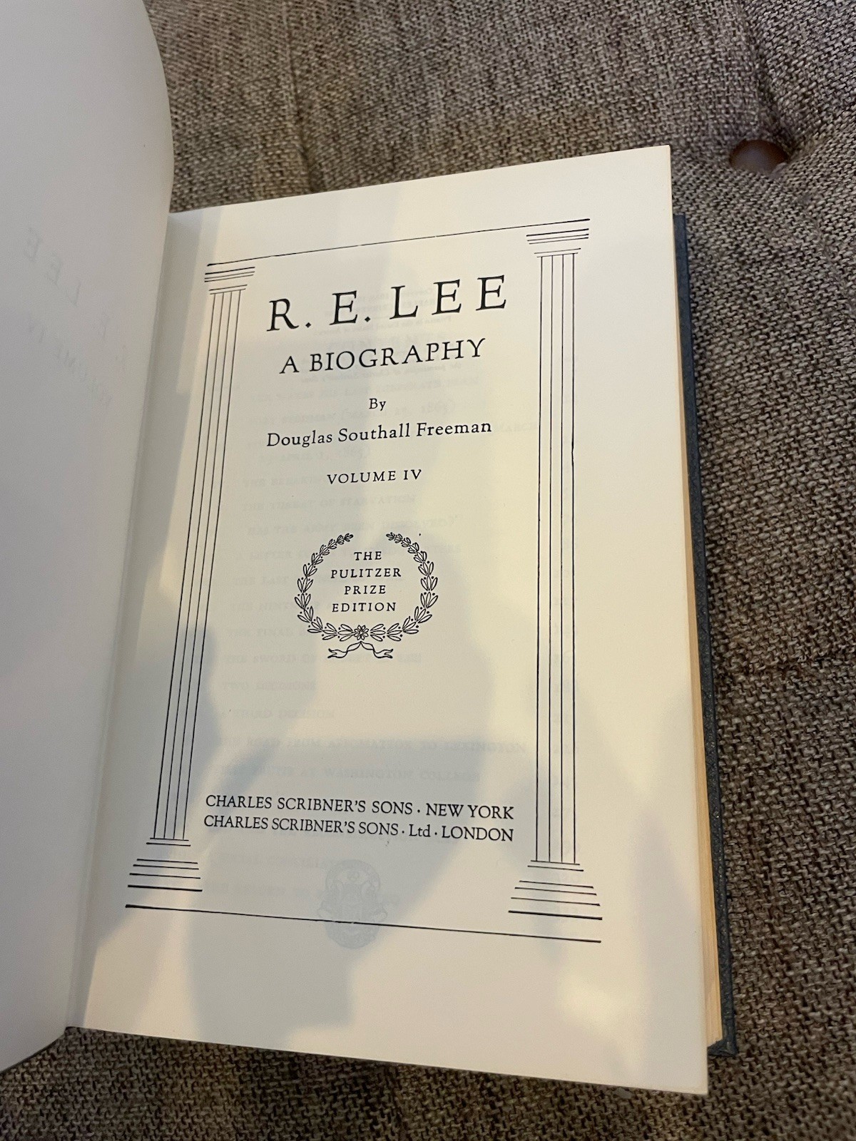 R.E. LEE Douglas Southall Freeman 4 Volumes **Pulitzer Prize Edition