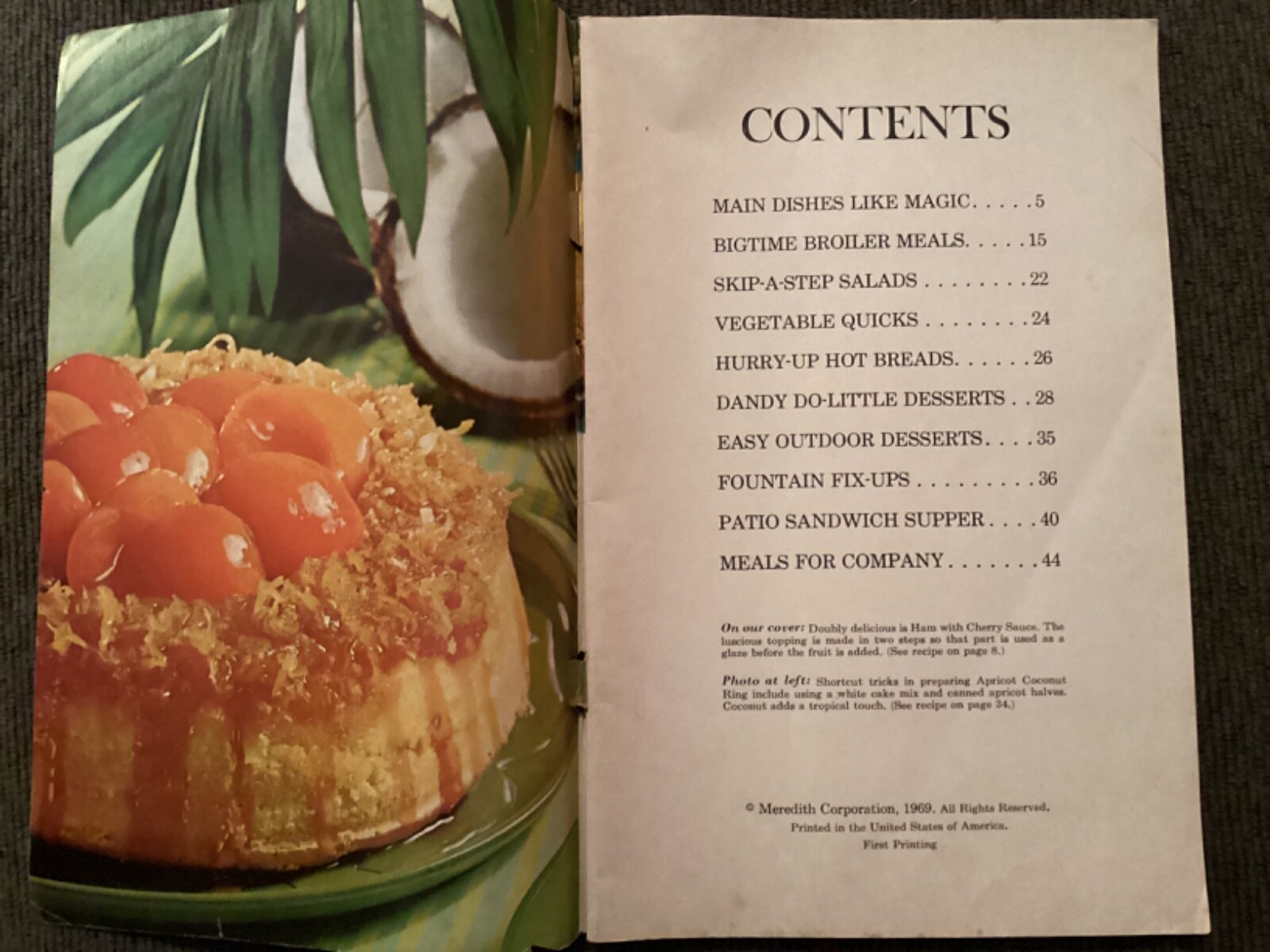 VTG Cookbook Shortcut Cooking (Meredith Corp 1969) Paperback