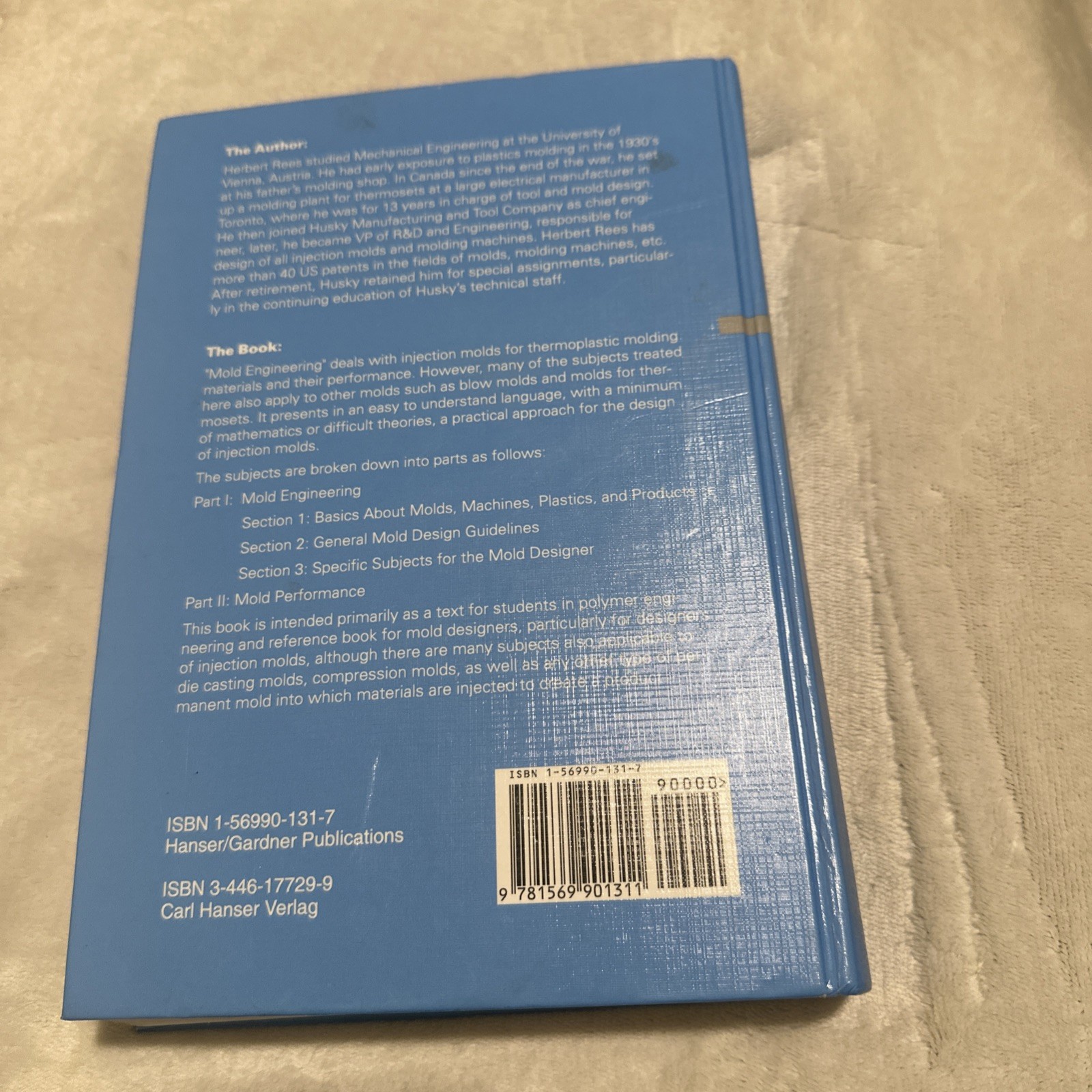 Mold Engineering by Herbert Rees (1995, Hardcover) Hanser Publisher