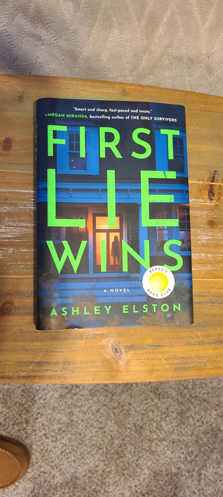 First Lie Wins Ashley Elston Hardcover Thriller Suspense Novel Dust Jacket