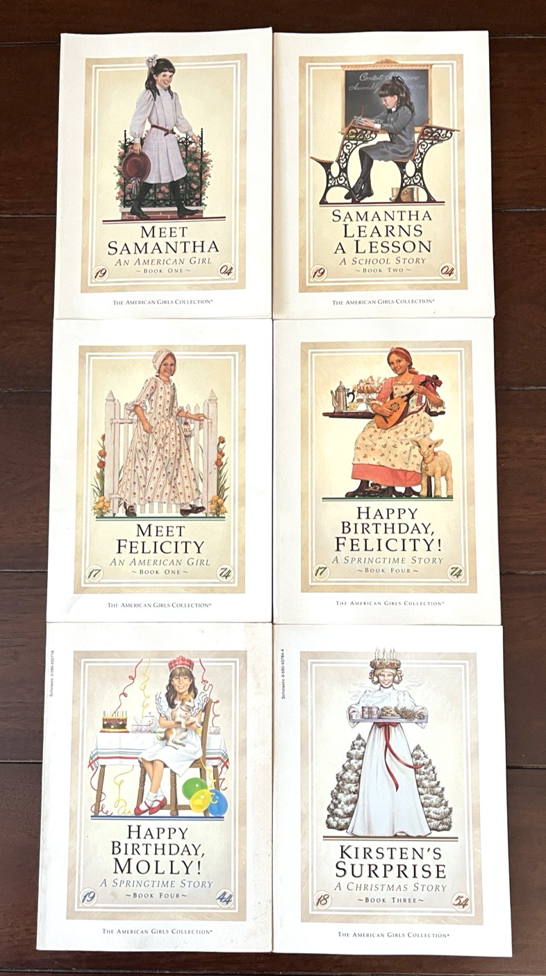 AMERICAN GIRL Book Lot of 6 “Meet … ” series – Samantha/Felicity/Molly/Kirsten