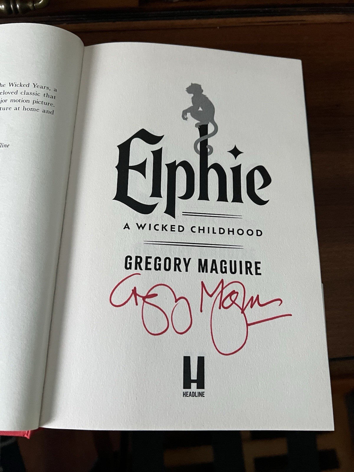 Elphie A Wicked Childhood by Gregory Maguire Signed Autographed BRAND NEW