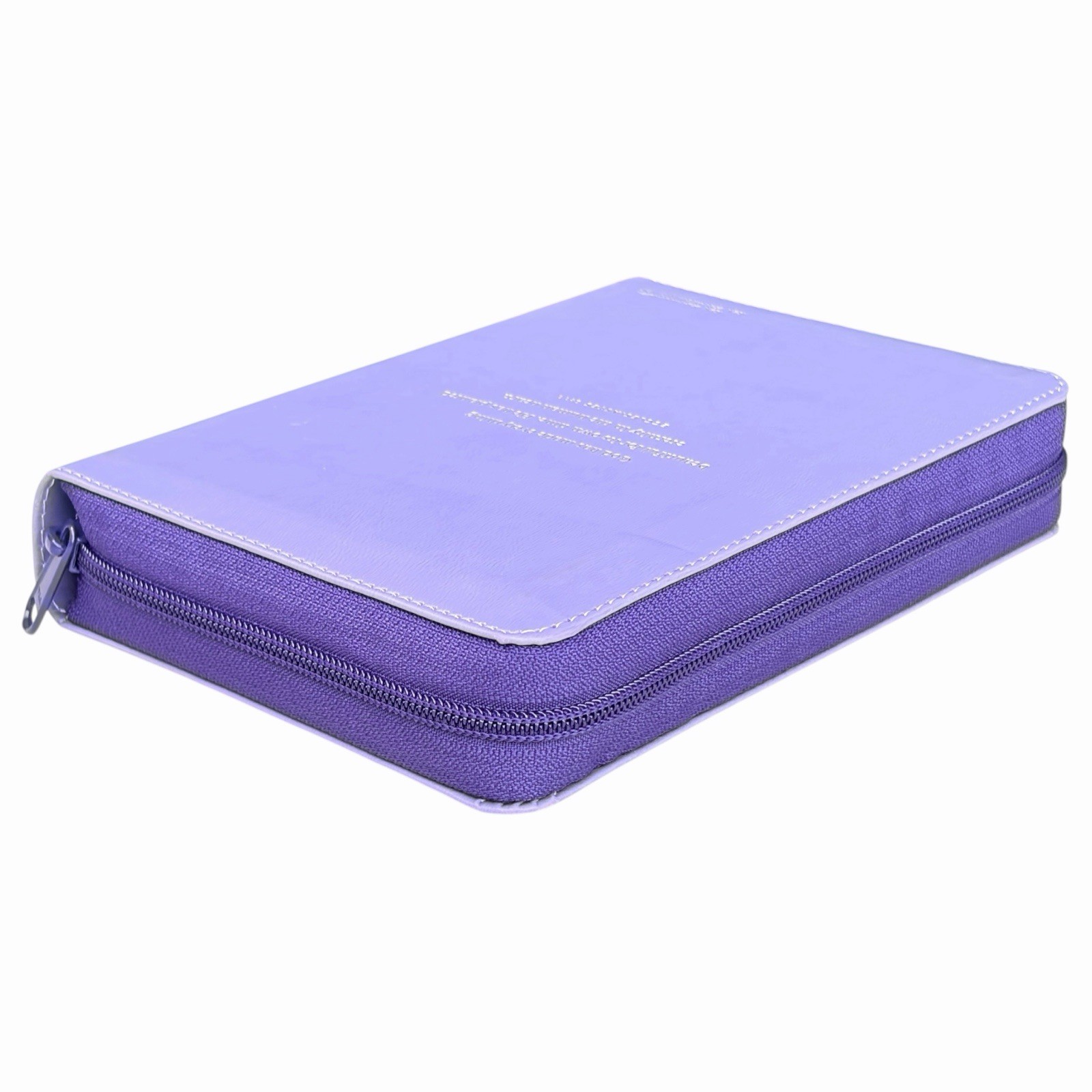 NLT New Living Translation Diamond Lavender Leatherlike Zippered Bible w/ Index