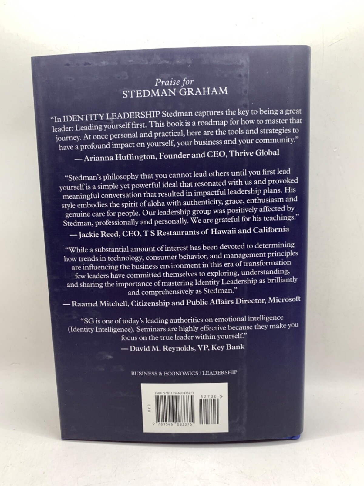 Identity Leadership by Stedman Graham SIGNED 1st Edition Hardcover