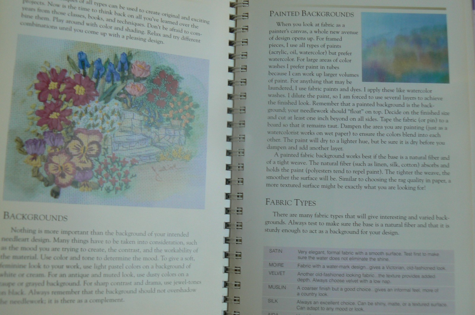 FLORAL STITCHES, illustrated guide, Judith Baker Montano,spiral HC LN!