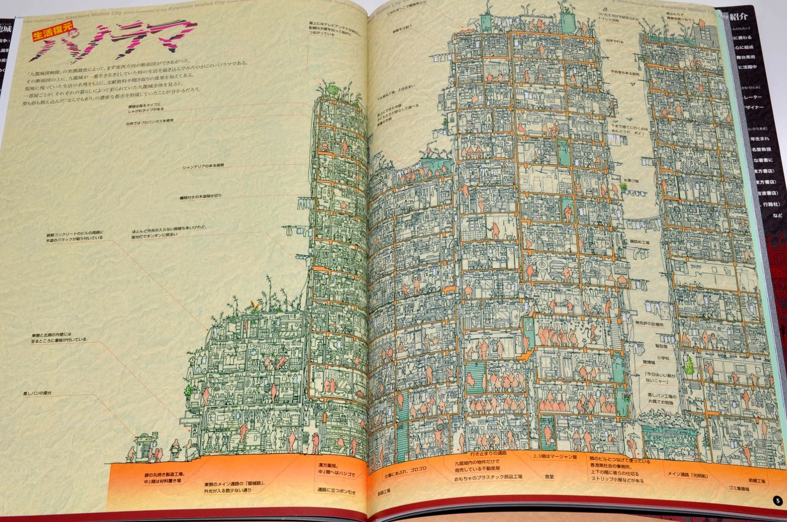 The Great Illustrated Guide to Kowloon Walled City Hong Kong Building Book USED