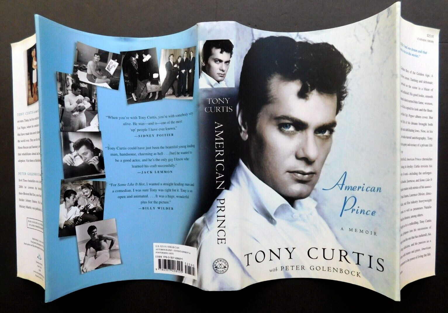 *SIGNED* Hollywood AMERICAN PRINCE A Memoir of actor TONY CURTIS 364 pages HCDJ
