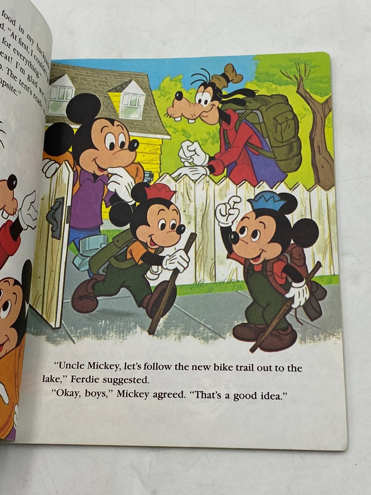Mickey Mouse and Goofy THE BIG BEAR SCARE VTG Little Golden Book Disney 1978