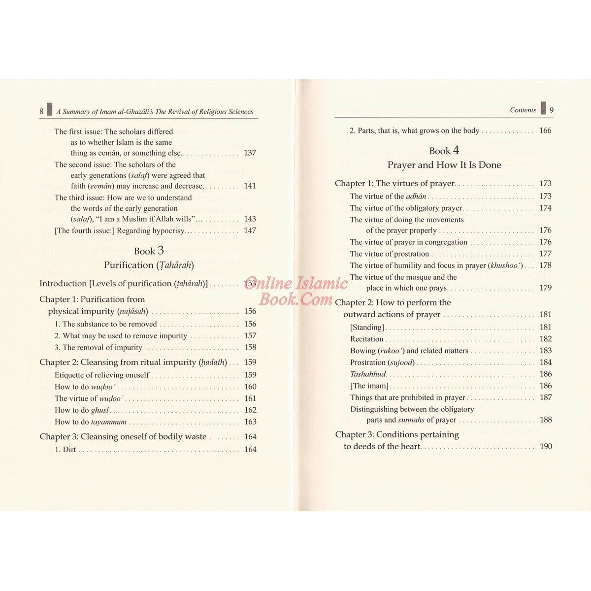 A Summary of Imam al-Ghazali’s The Revival of Religious Sciences (4 Volumes)
